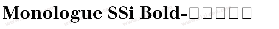 Monologue SSi Bold字体转换